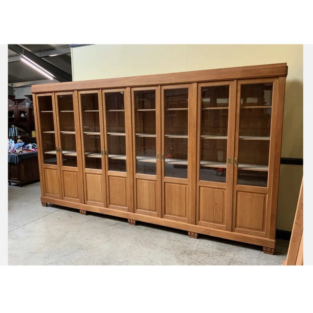 Brown Vintage Art Deco Bookcase, 1930 For Sale - Image 8 of 9