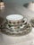 Rare Vintage Jingdezhen Famille Rose "Pineapple & Butterfly" Porcelain Teacup Trio Set - 6 Pieces For Sale - Image 4 of 12
