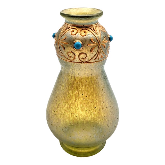 Bohemian Art Nouveau Glass Delphi Vase by Johann Loetz Witwe for Loetz Glass, 1899 For Sale