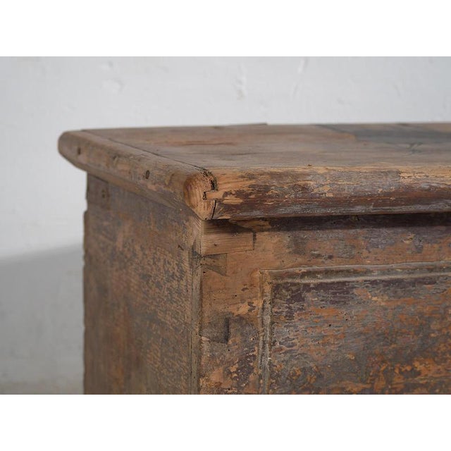 Antique Wood Chest, 1830s For Sale - Image 5 of 18