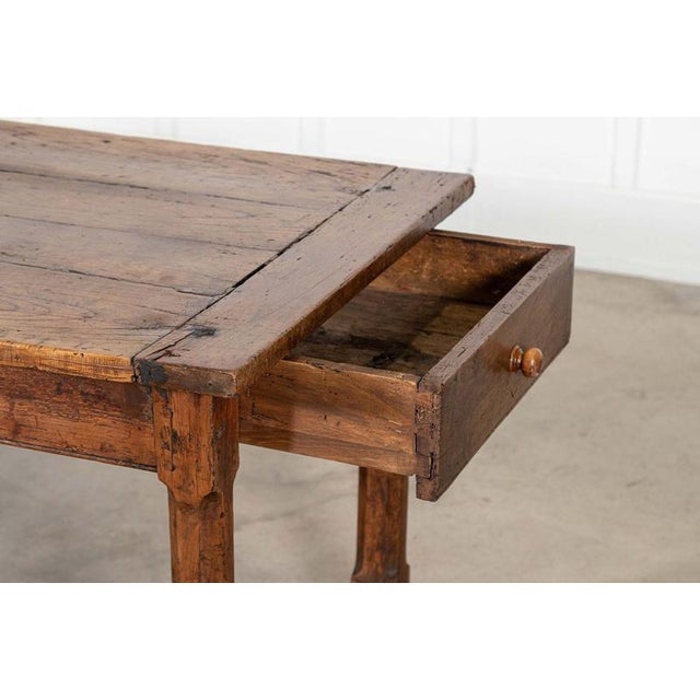 Large Antique French Farmhouse Table in Elm and Fruitwood, 1870 For Sale - Image 11 of 15
