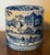 Antique Early 19th Century English George III Staffordshire Pearlware Blue & White Pottery Porter's Tankard Mug Circa 1820 For Sale - Image 4 of 14