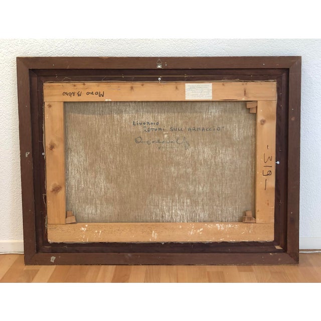 Angiolo Volpe, Livorno Retoni Sull Arnaccio, Oil on Canvas, Framed For Sale - Image 10 of 14