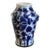 Small 19th Century Chinese Blue & White Meiping Porcelain Vase with Lion Mask Handles For Sale