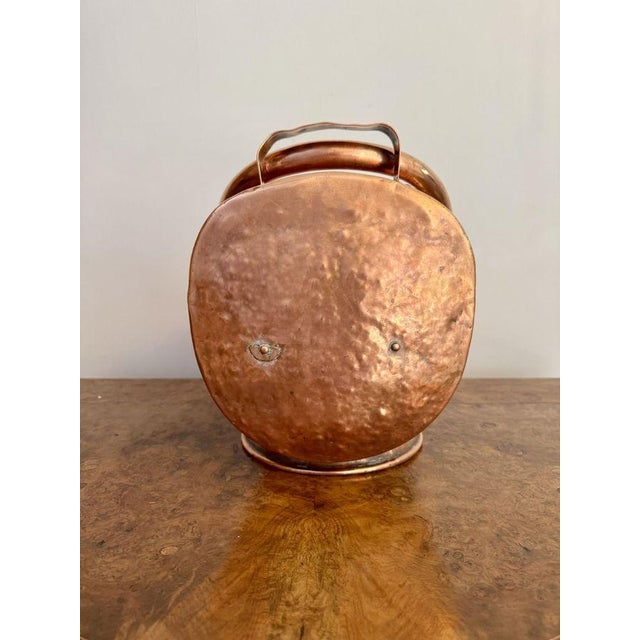 Antique Victorian Copper Coal Scuttle, 1860 For Sale - Image 3 of 7