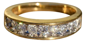 The Sava: Gentleman's 14K Channel Set Diamond Wedding Band