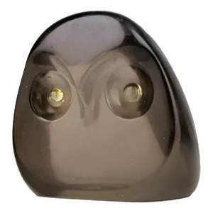 Space Age Palatnik-Like Brazilian Op Art Acrylic/Lucite Monochromatic Translucent Owl Sculpture/Paperweight by Aldemir Martins, Brazil