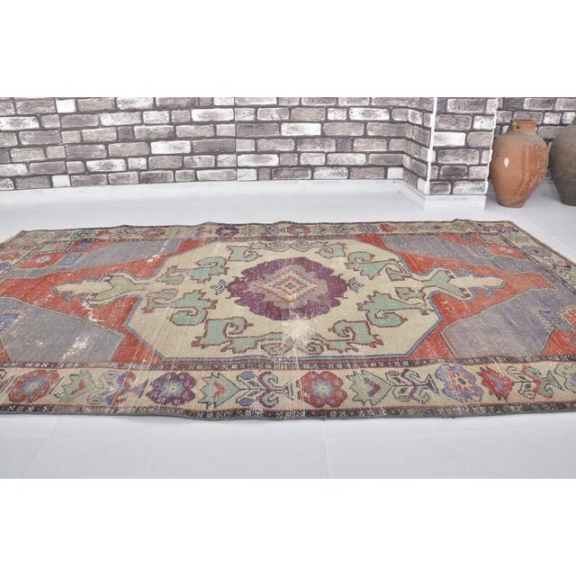 1950s Organic Modern Jewel Tone Rug For Sale - Image 4 of 10