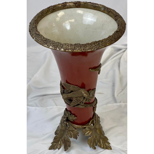 Vintage Castilian Porcelain & Bronze Vase Chairish