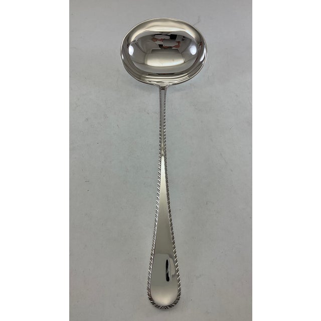 Traditional 1980s Silver Soup Ladle, Feather Edge. For Sale - Image 3 of 15