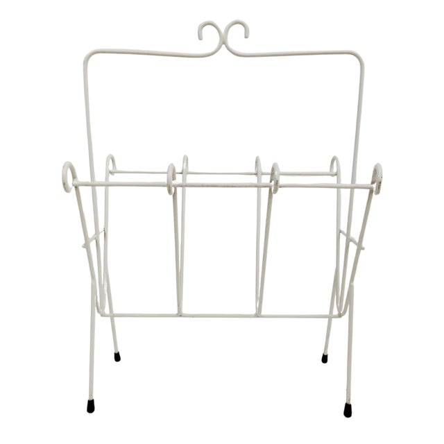 Italian Painted Iron Magazine Rack, 1970s For Sale - Image 10 of 18