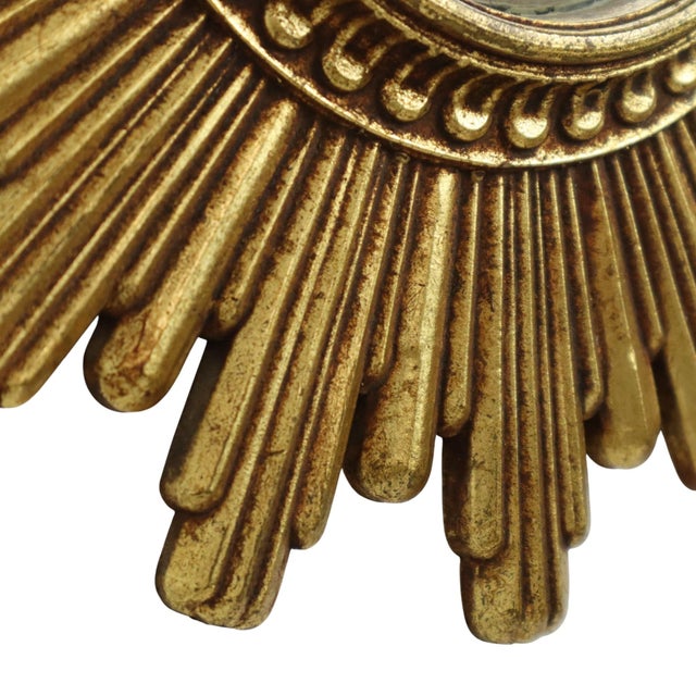 Vintage Gilt Sunburst Mirror, 1960s For Sale - Image 10 of 14