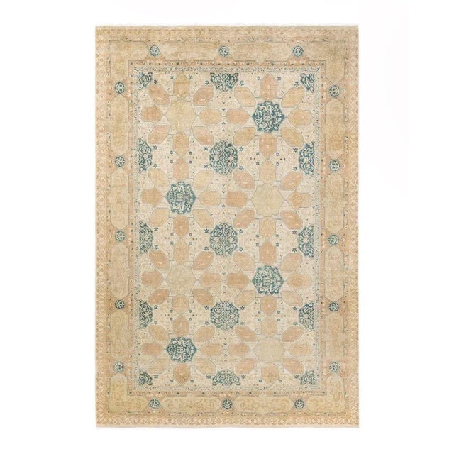 Ivory Mogul, One-of-a-Kind Hand-Knotted Area Rug in Ivory, 6' 0" x 9' 2" For Sale - Image 8 of 8