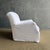Textile Custom Slip Covered Linen English Arm Chair Made to Order With Down Cushion For Sale - Image 7 of 9