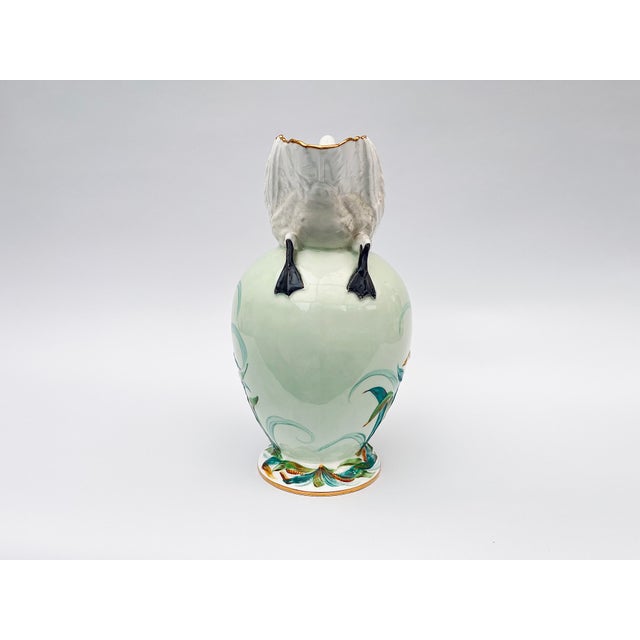 Large Antique Porcelain Swan Wash Pitcher, 1800s For Sale - Image 5 of 13