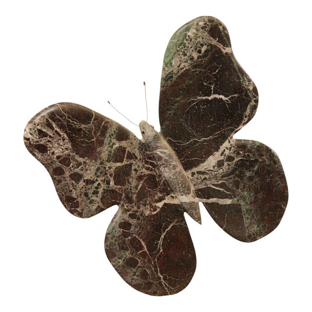 Richard H. Bailey Carved Marble Butterfly Sculpture For Sale
