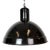 Industrial Black Enamel Factory Pendant Lamp, 1950s For Sale