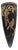 Art Deco Tokanabe Style Wall Pocket Vase Black Gilt Bird Floral Decor 9.5" Japan For Sale