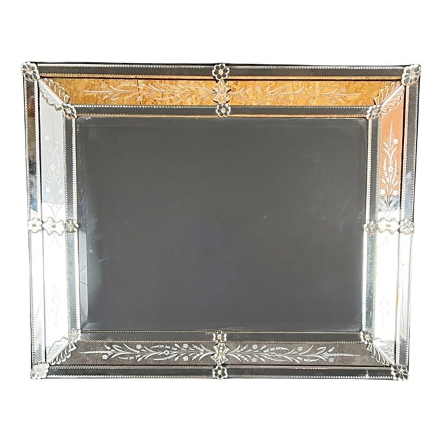 Large 20th Century Venetian Mirror For Sale