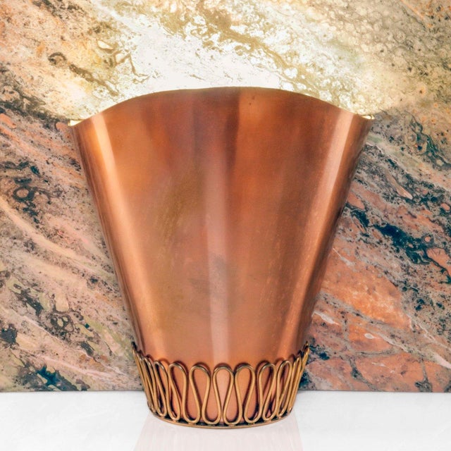 1960s Mid-Century Conical Wall Lights in Copper, 1960s, Set of 2 For Sale - Image 5 of 6