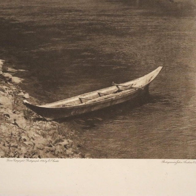 Edward S. Curtis Antique Edward S. Curtis Native American Print “Cowichan River” Signed C1912 For Sale - Image 4 of 16