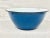Metal Vintage Blue Enamel Metal Mixing Bowls-A Pair For Sale - Image 7 of 11