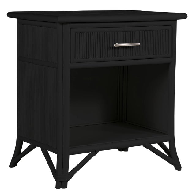 Wood Aruba One-Drawer Nightstand - Black For Sale - Image 7 of 7
