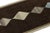 Tribal Hand-Knotted Modern Gabbeh Wool Runner – Dark Brown Tribal With Diamond Pattern For Sale - Image 3 of 7