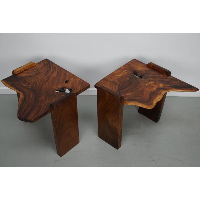 Vintage Natural Coffee Tables in Walnut, Ca 1970/1980 For Sale - Image 9 of 17