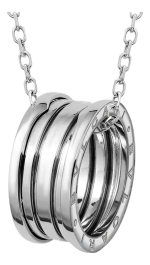 Bvlgari B.Zero1 18k White Gold Pendant Necklace 18 Inch Long