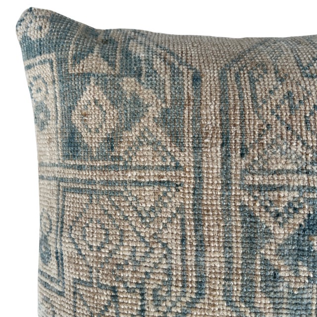 Crafted from an authentic vintage Turkish rug, this one-of-a-kind pillow brings effortless charm and timeless character to...