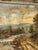 Tan Vintage Original Landscape Oil Painting on Canvas For Sale - Image 8 of 12