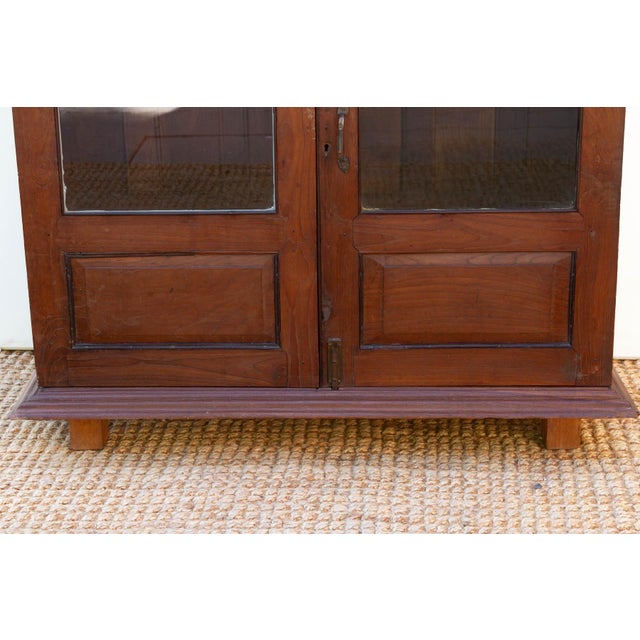 Antique Colonial Lift-Top Glass Malabar Cabinet For Sale - Image 4 of 11