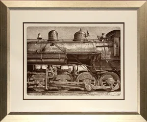 Malcolm Childers "Nevada Northern Freight #81" Train Hand Signed Etching Framed, 1980