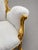 French 1980s French Louis XVI Gold Velvet Beech Settee For Sale - Image 3 of 16