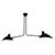 Black Mid-Century Modern Black Two Fixed Arms Ceiling Lamp from Serge Mouille For Sale - Image 8 of 8