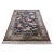 Textile Vintage Persian Navy Blue Silk Qum Hunting & Poetry Design Rug For Sale - Image 7 of 7