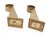 Pair of Reclaimed Brass Bar Mount Rail Brackets For Sale - Image 4 of 4