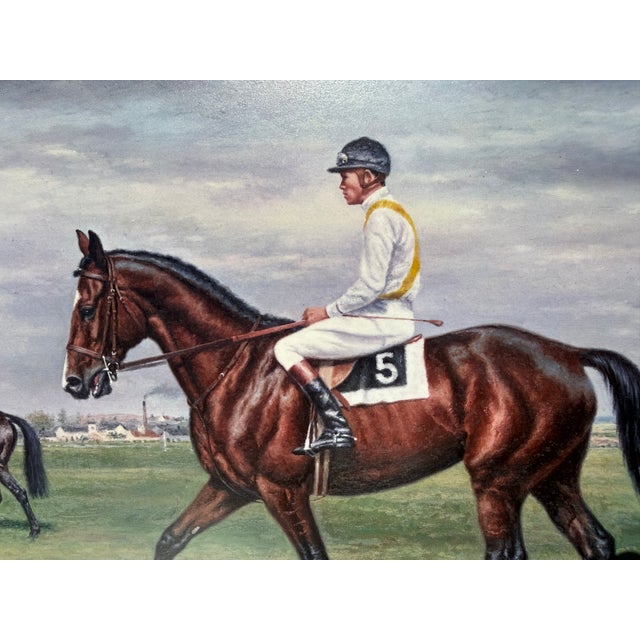American Mid 20th Century Framed Print of Racehorse Jay Trump by Richard Stone Reeves For Sale - Image 3 of 12