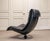 Modern Vintage Butterfly Swivel Chair in Black Leather, 1970s For Sale - Image 3 of 10