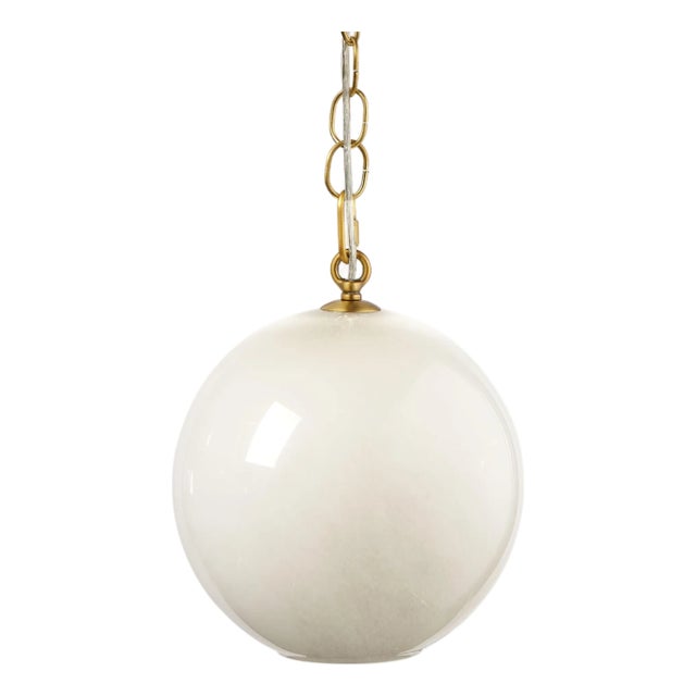Jamie Young Camber 1-Light Blown Glass Pendant, Taupe For Sale