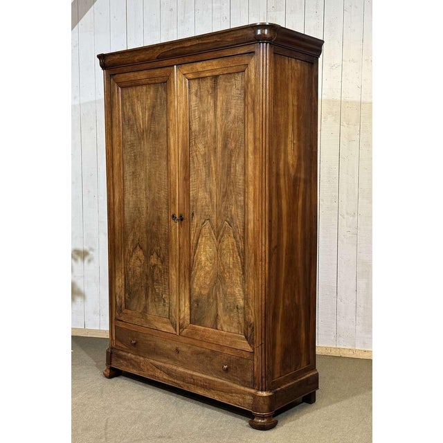 19th Century Walnut Wardrobe For Sale - Image 18 of 18
