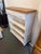 Shabby Chic White + Tan Bookshelf, Vintage For Sale - Image 9 of 12