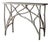 Matthew Izzo Home Faux Bois Iron Console Table For Sale