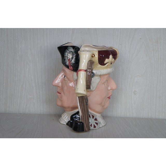1980s English Signed Royal Doulton George Washington & King George III Toby Character Jug For Sale - Image 11 of 16