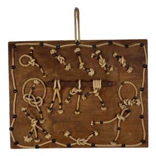 Mid 20th Century Vintage Sailor Made Knot Display Board, Maritime For Sale