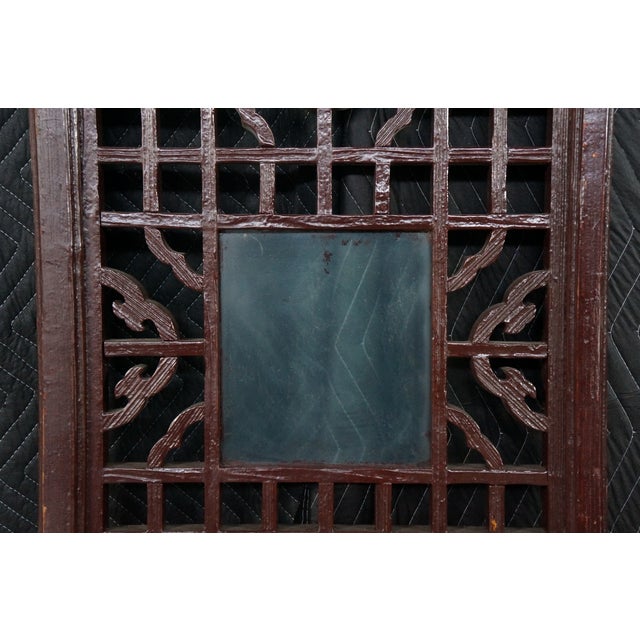 Early 20th Century Vintage Chinese Hardwood Pierced Lattice Wall Hanging Panels Screen Chinoiserie For Sale - Image 5 of 17