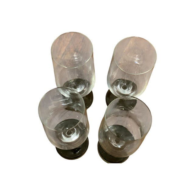 Mid-Century Modern 1960s Set of 4 Sherry Glass Variation Smoke by Rosenthal For Sale - Image 3 of 3