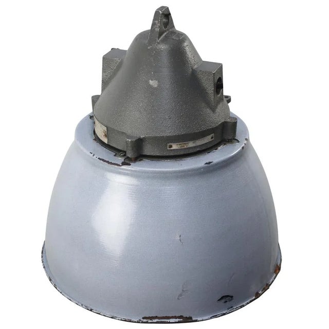 Industrial Vintage Industrial Clear Glass Pendant Light For Sale - Image 3 of 6