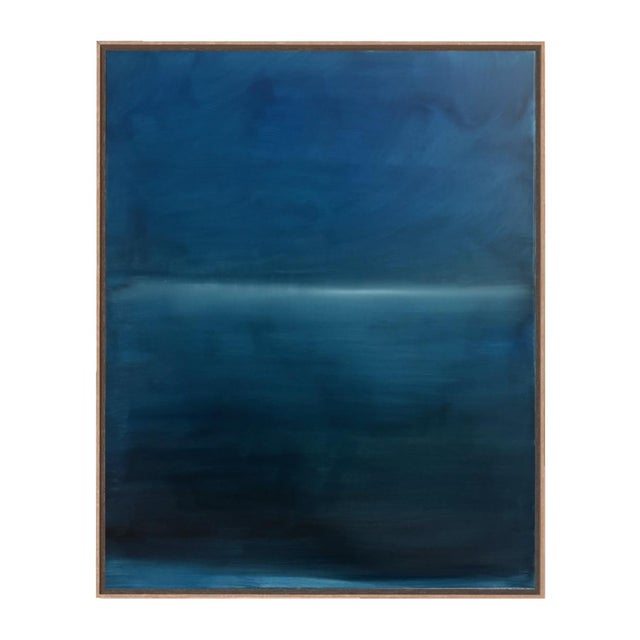 Contemporary Marilina Marchica, Blue Landscape, Oil on Canvas For Sale - Image 3 of 6